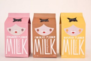 Embalagens criativas de caixas de leite