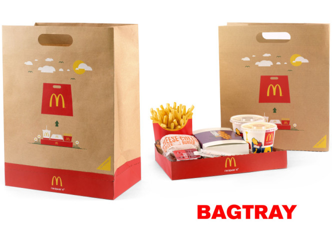 McDonald’s transforma sacola de papel em bandeja